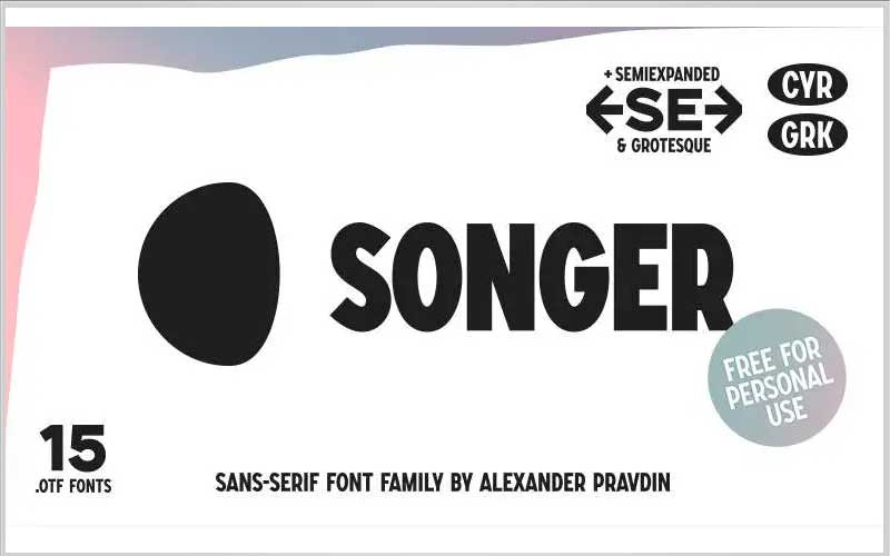 Songer Font Family Free Download