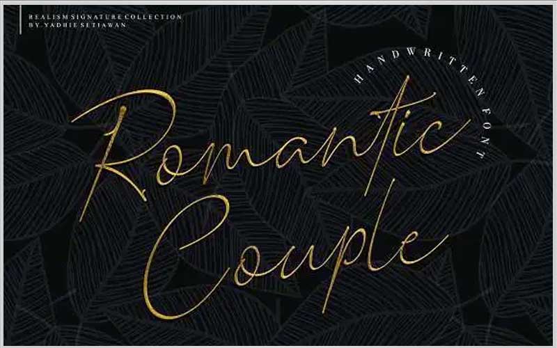 Romantic Couple Font Free Download