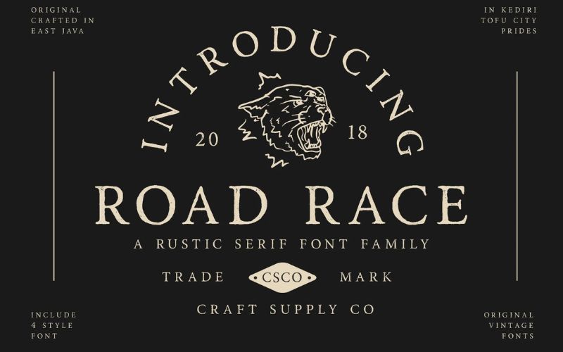 Road Race Font Image 1